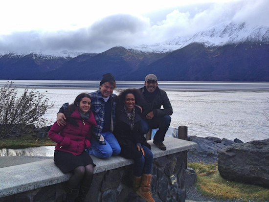 The cast at the Turnagain Arm in Anchorage, AK.